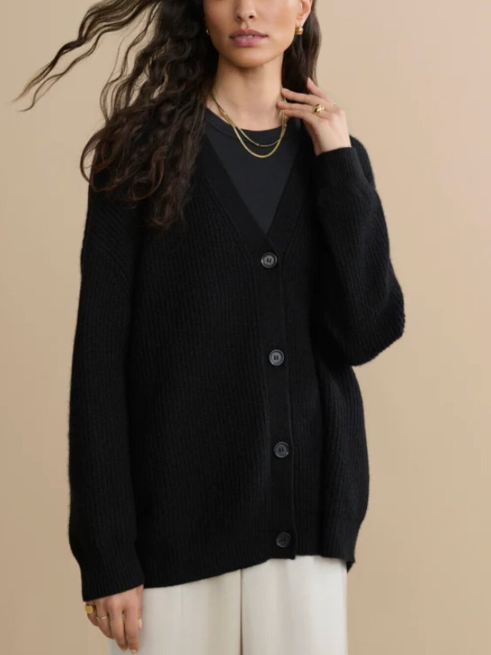 Jenni Kayne Cashmere Cocoon Cardigan in Black Sz XS